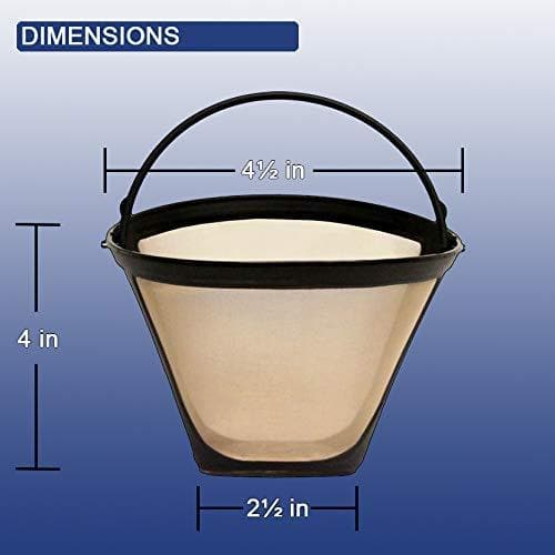 Gazdag,Reusable Coffee Filter for Coffee Maker, 4 cone Coffee